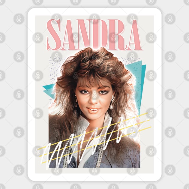 Sandra Cretu / 80s Retro Fan Art Design Magnet by DankFutura